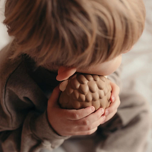 Игрушка сквиш антистресс Mrs. Ertha "Ежик Hoglet", кремовая с коричневым